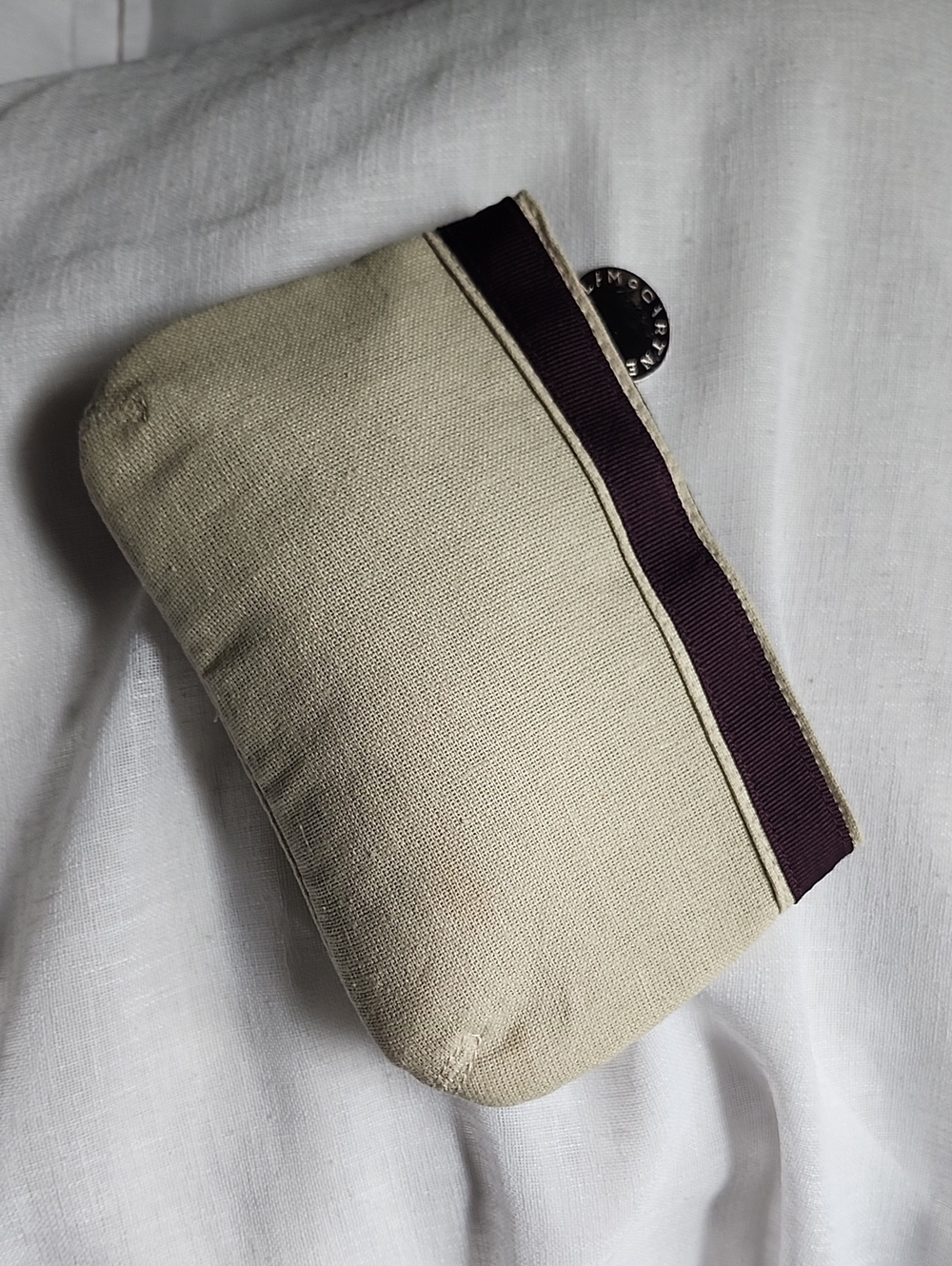 Stella McCartney Luxury Designer Ex Cond Canvas Mini Cosmetic Bag, $38